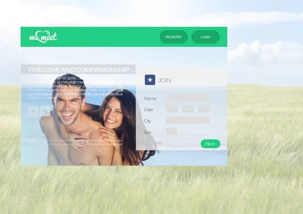 Dating App Interface — Stockfoto