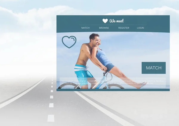 Incontri App Interfaccia — Foto Stock