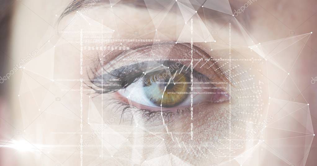 Close-up of eye interface