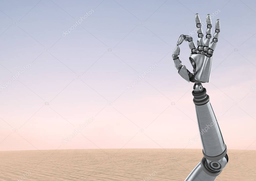 Android Robot hand gesture OK 