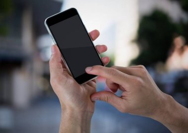 Telefon bulanık street karşı elleriyle