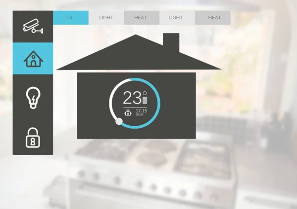 Home automation system App Interface — Stock Photo, Image