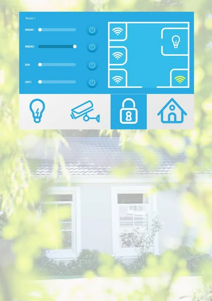 Home automation system App Interface — Stock Photo, Image