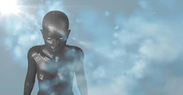 雲で 3 d の黒女性 Ai — ストック写真