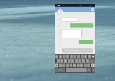 Sosyal medya Messenger App arabirimi