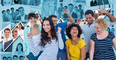  iş adamları grafikler karşı dans