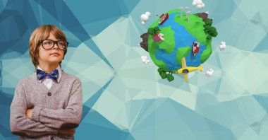 kollarını çapraz çocuk