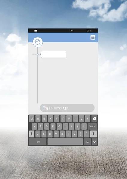 Интерфейс приложения для обмена сообщениями — стоковое фото