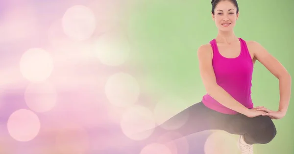 Young woman performing yoga