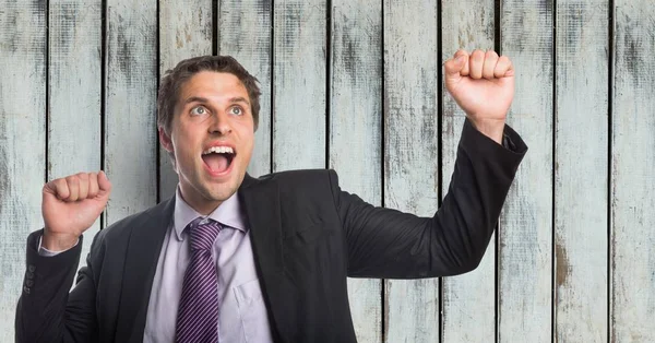 Úspěšný podnikatel, křičí — Stock fotografie