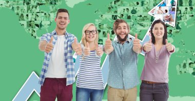  iş insanlar el başparmak grafik karşı