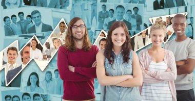  iş adamları silah ile grafik karşı geçti