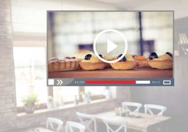 Cafe pişirme kek video oynatıcı App arabirimi