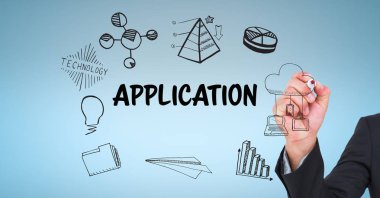 İşadamı'nın el çizimi 