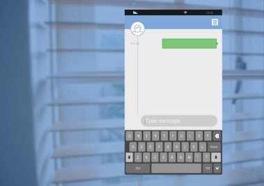 Mesajlaşma sosyal medya App arabirimi pencere tarafından