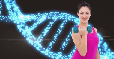 Kadın dambılları kaldırıyor 