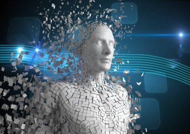 Dijital bileşik görüntü 3d insan