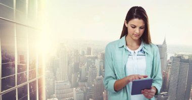 Casual işkadını tablet kullanma