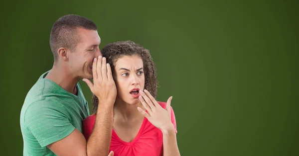 Businessman whispering in shocked — Stock Photo, Image