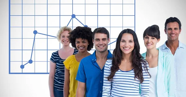 Hippi iş adamları ile grafikler