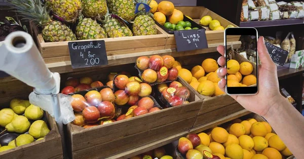 Meyve akıllı telefonu üzerinden çekim el