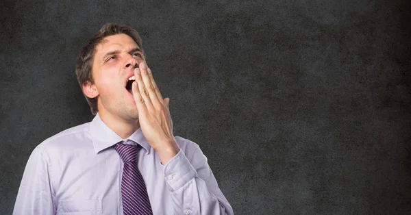 Tired businessman yawning — Stock Photo, Image