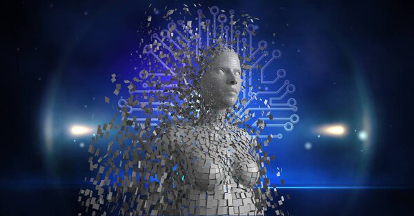 Цифровое комедийное изображение трехмерной самки
