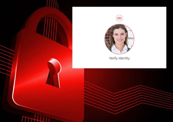 Identität überprüfen Sicherheit App-Schnittstelle — Stockfoto