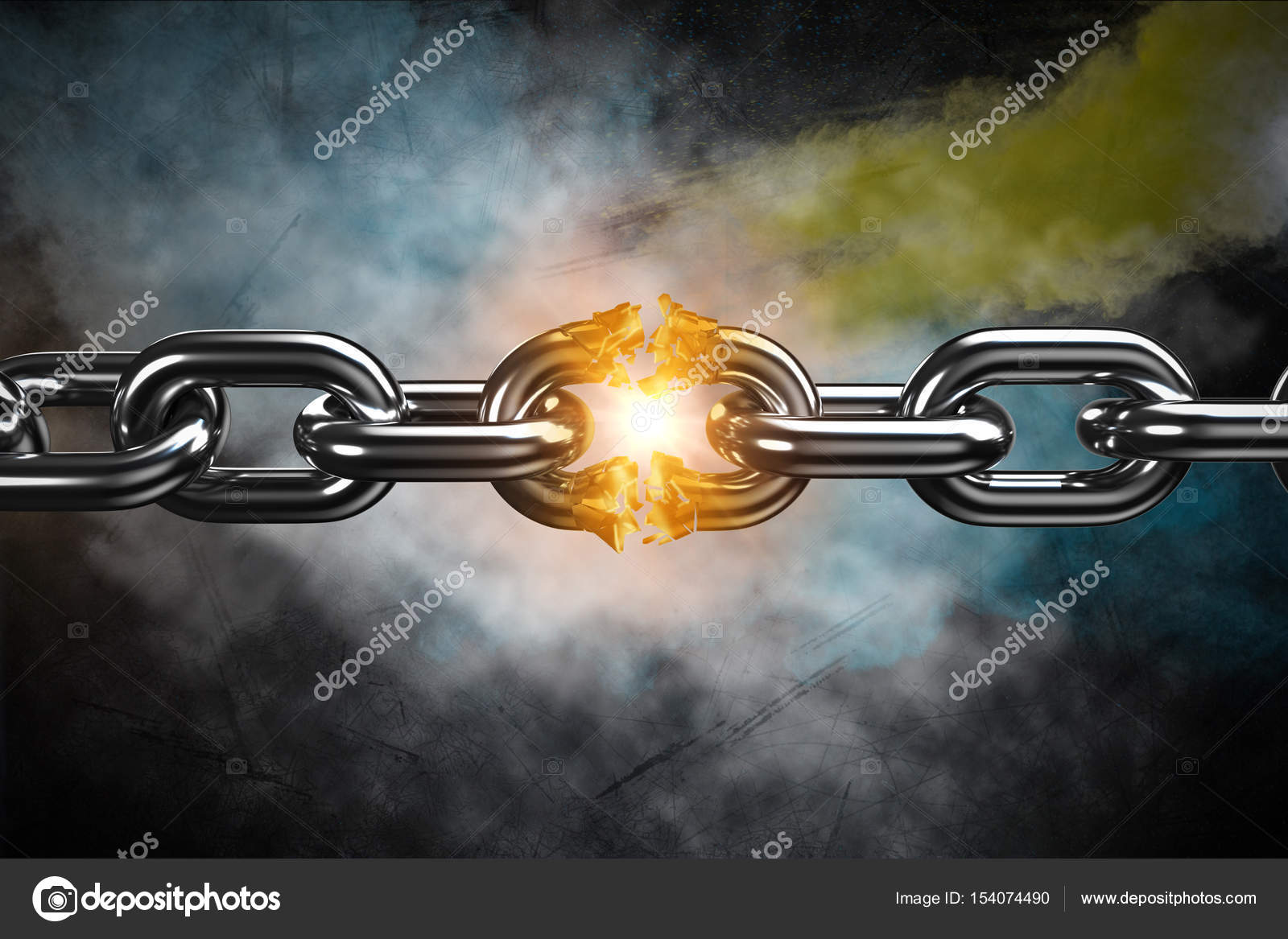 Broken silver metal chain Stock Photo by ©vectorfusionart 154074490