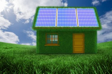 sera güneş panelleri ile küçük model