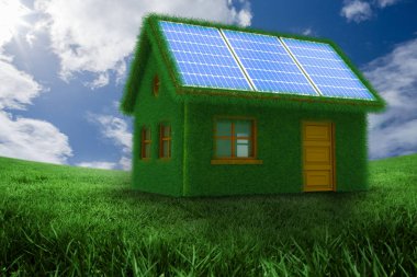 sera güneş panelleri ile küçük model