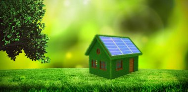 sera güneş panelleri ile küçük model