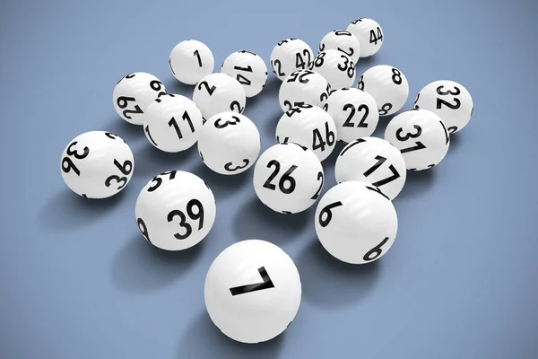 Boules de loterie blanches — Photo