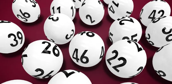 Primer plano en bolas de lotería — Foto de Stock