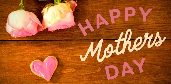 Mutlu anneler günü mesajı masada — Stok fotoğraf