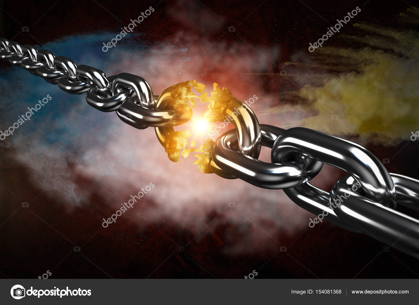 Damaged silver chain Stock Photo by ©vectorfusionart 154081368