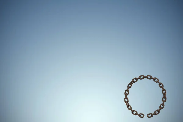 3d image of round broken chain — Stock Photo, Image