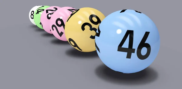 Linha de bolas de loteria — Fotografia de Stock