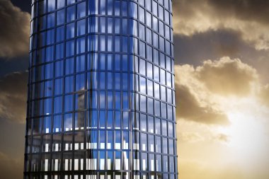 modern binanın 3D görüntü 