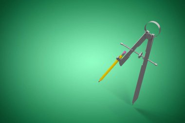 Pusula kalemle çizim dijital görüntü