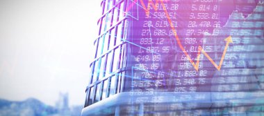 dijital olarak oluşturulan görüntü 3d ofis binaları