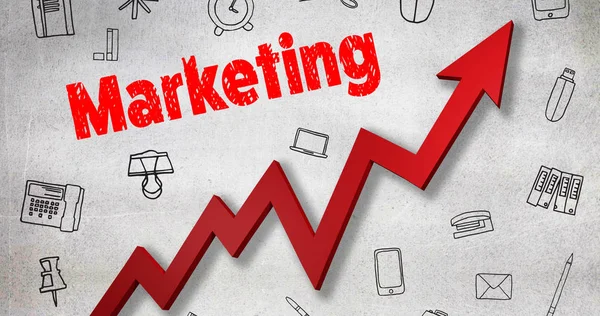 Imagen generada digitalmente del texto de marketing — Foto de Stock