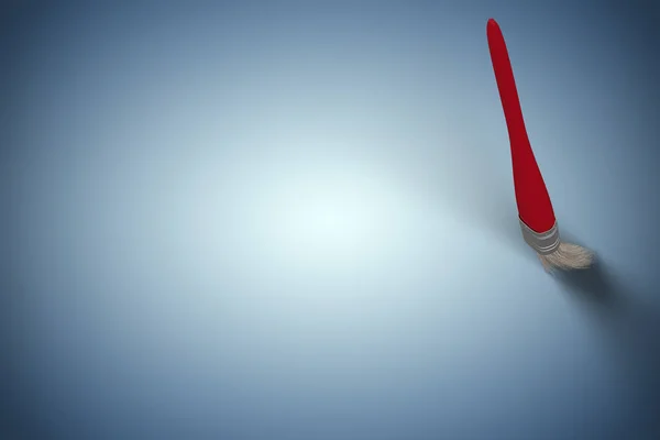 Mor vignette karşı kırmızı boya fırçası — Stok fotoğraf