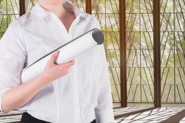 Mimar windows arka planı bir plan düzenliyor 