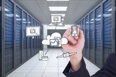 El veri merkezinde çizimi