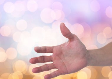 El ile parlak ışık bokeh arka plan açık