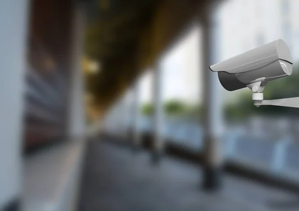 CCTV kamera i byggnad — Stockfoto