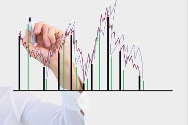 El bir dijital ekran grafik çizimi