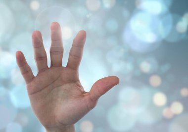 El ile parlak ışık bokeh arka plan açık