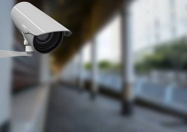 CCTV kontrollerade en suddig gata — Stockfoto